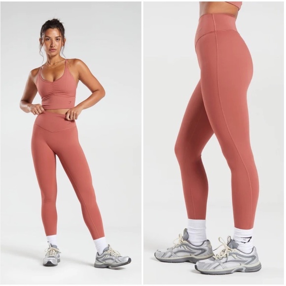 Gymshark Pants - Gymshark Elevate High Waist Leggings in Rose Brown